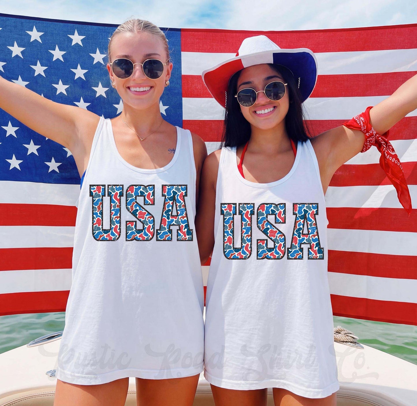 USA Camo Tank Top, 4th of July Tank Top, Comfort Colors Tank Top