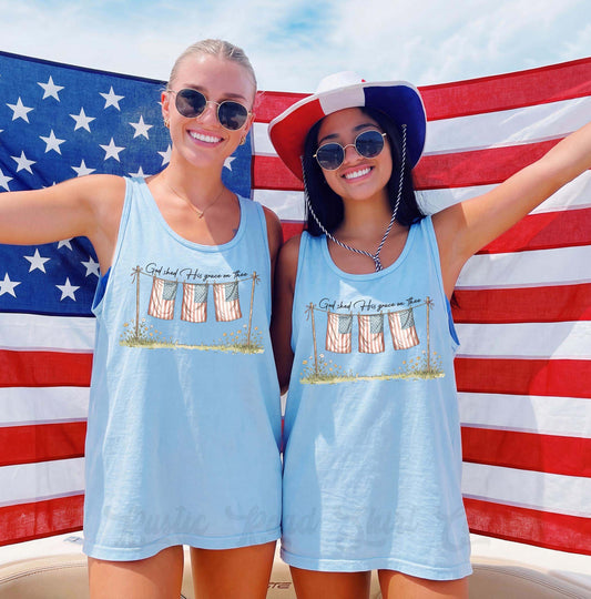 Christian 4th of July Tank Top, Patriotic Fourth of July Tank, Comfort Colors Tank