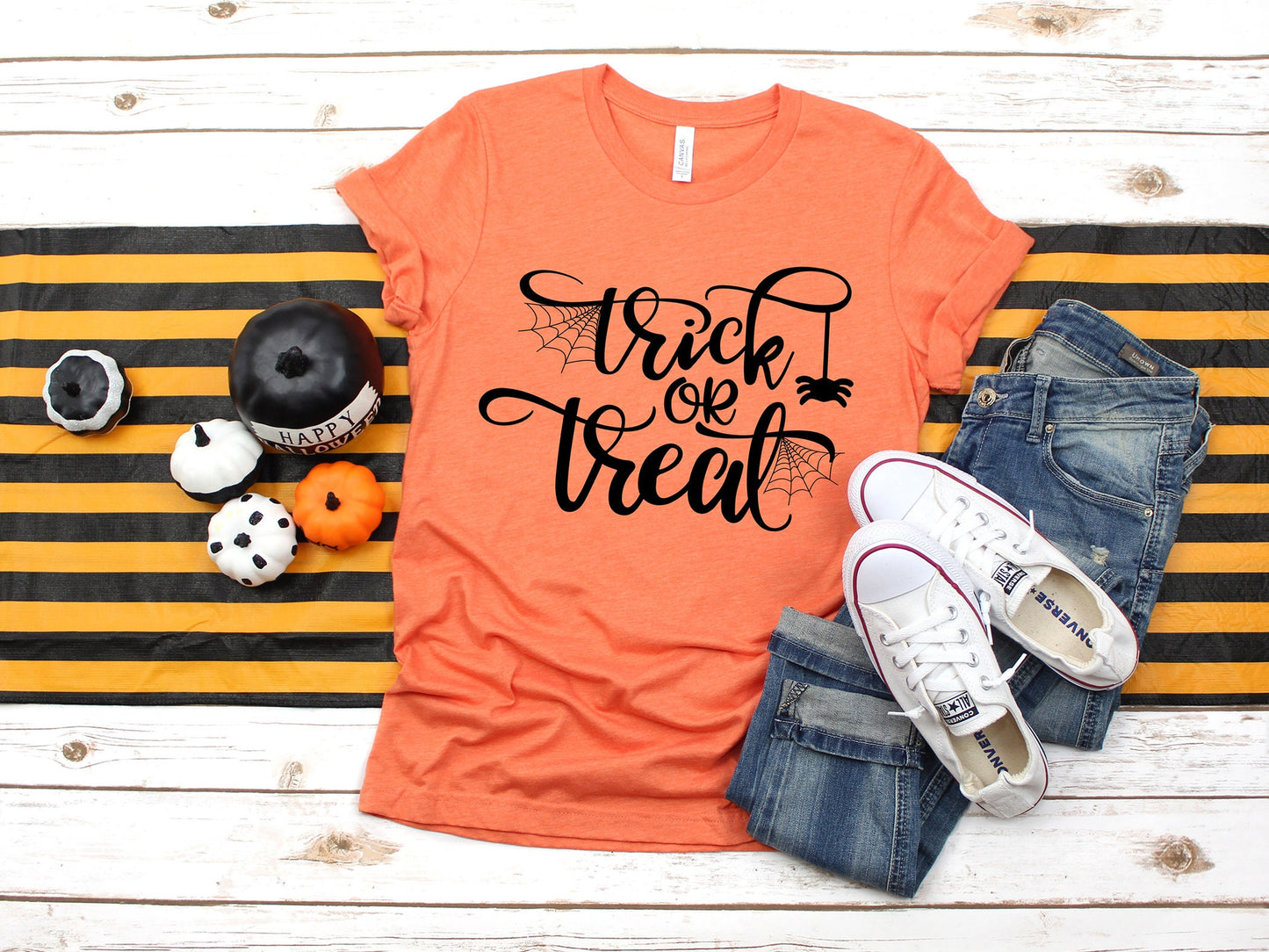 Trick or Treat Shirt Women, Halloween Shirt, Pumpkin Face T Shirt, Matching Pumpkin Shirt, Pumpkin Costume Teacher, Couples Halloween Shirt