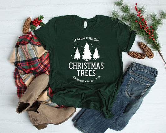 Christmas T-shirt for Women, Christmas Tree Shirt, Christmas Tee, Holiday Shirt, Women's Christmas, Religious Christmas Shirt