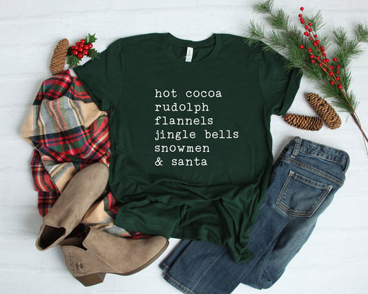 Christmas Shirt, Christmas Words Tee, Family Christmas Shirt, Women's Christmas Tshirt, Holiday Shirt,
