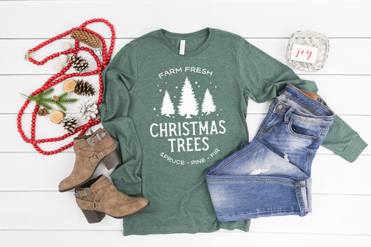 Christmas Long Sleeve Women's T-shirt, Joy T-shirt, Bella Canvas Long Sleeve, Christmas Shirt, Christmas Tee, Soft Long Sleeve Tee