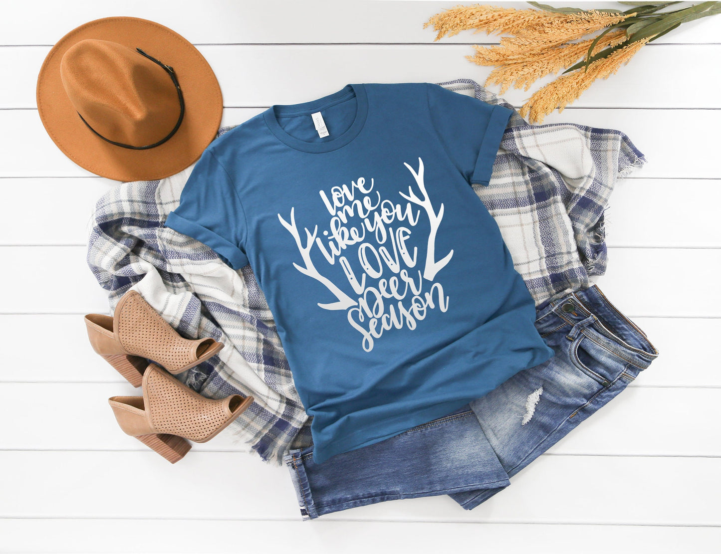 Love Me Like You Love Deer Season, Hunting Wife T-shirt, Deer Hunting Shirt, Deer Season, Camo Shirt, Rustic Road Shirt Co