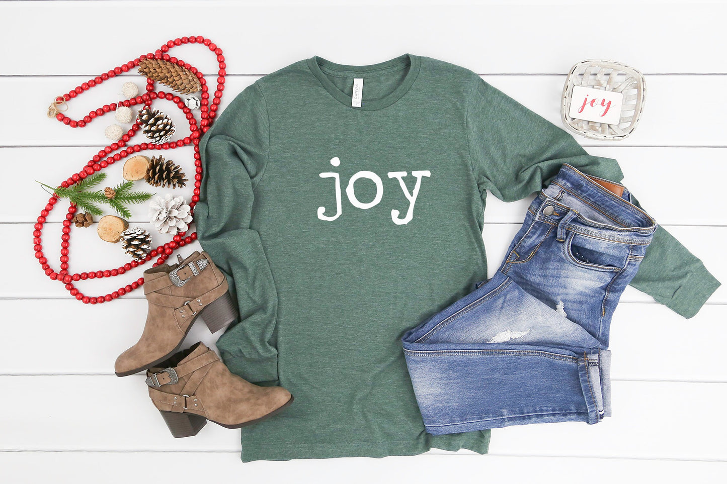 Christmas Long Sleeve Shirt, Joy T-shirt, Matching Christmas Shirts, Family Christmas Shirts, Women's Christmas Shirt