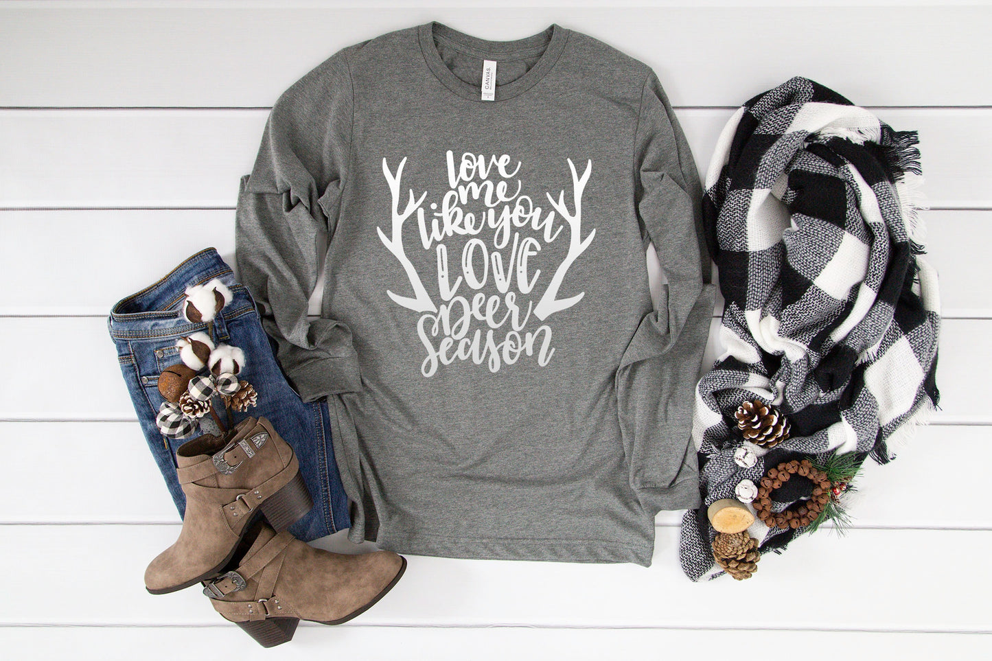 Love Me Like You Love Deer Season, Hunting Wife T-shirt, Deer Hunting Shirt, Deer Season, Camo Shirt, Rustic Road Shirt Co