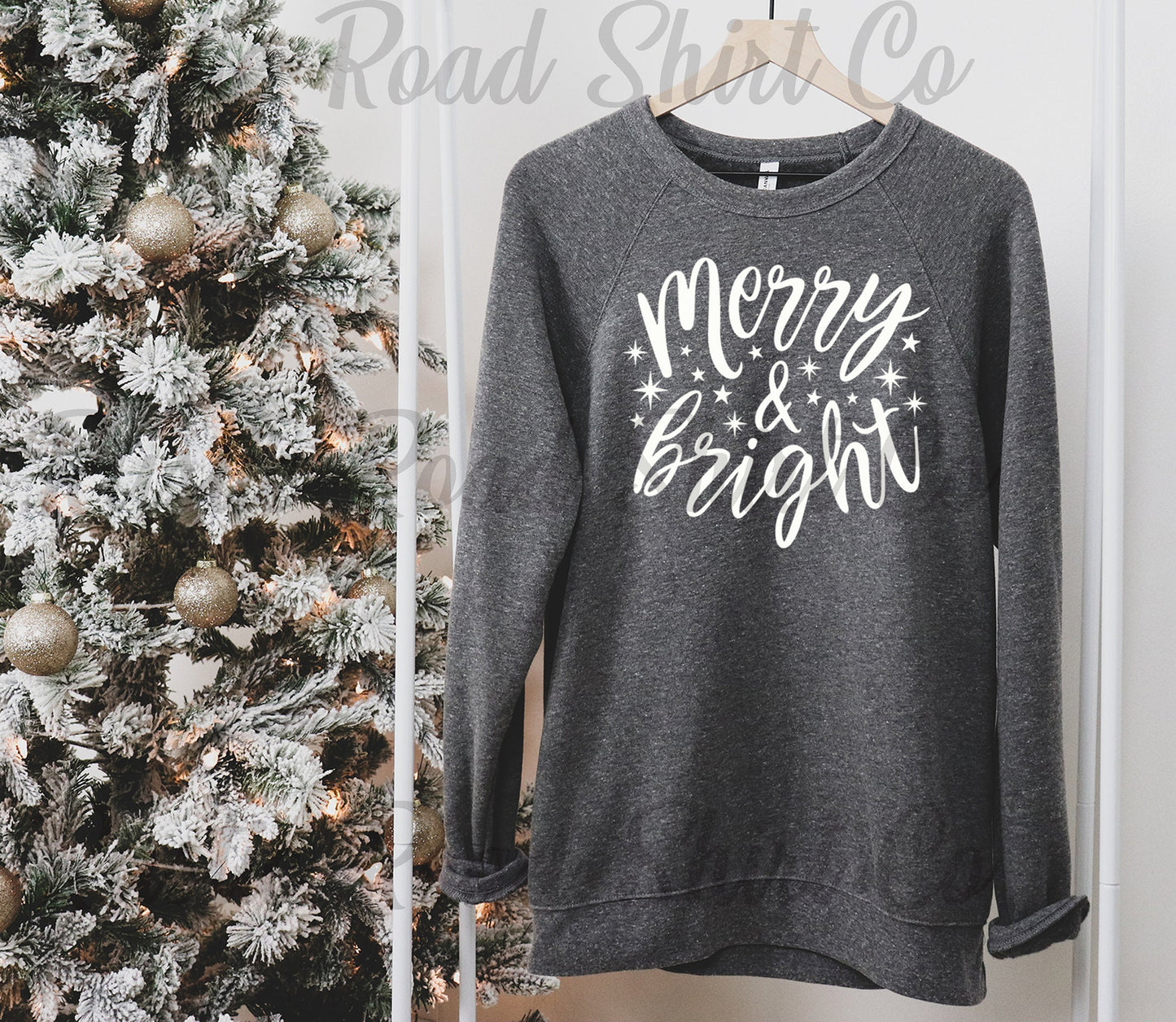 Merry and Bright Sweatshirt, Christmas Sweatshirt, Toddler Christmas Shirt, Women's Christmas Sweater, Family Christmas Sweatshirt