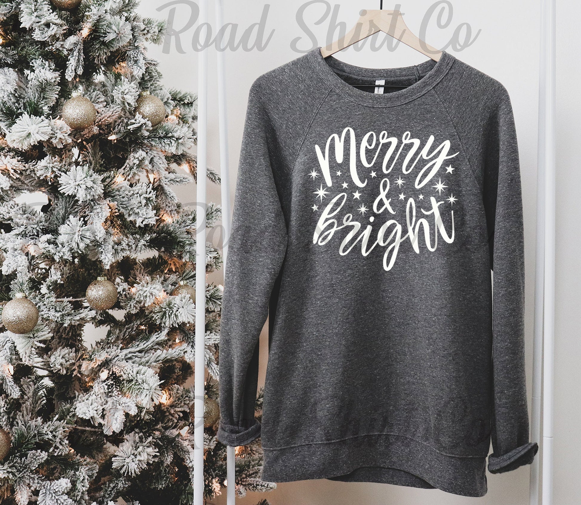 Merry and Bright Sweatshirt, Christmas Sweatshirt, Toddler Christmas Shirt, Women's Christmas Sweater, Family Christmas Sweatshirt