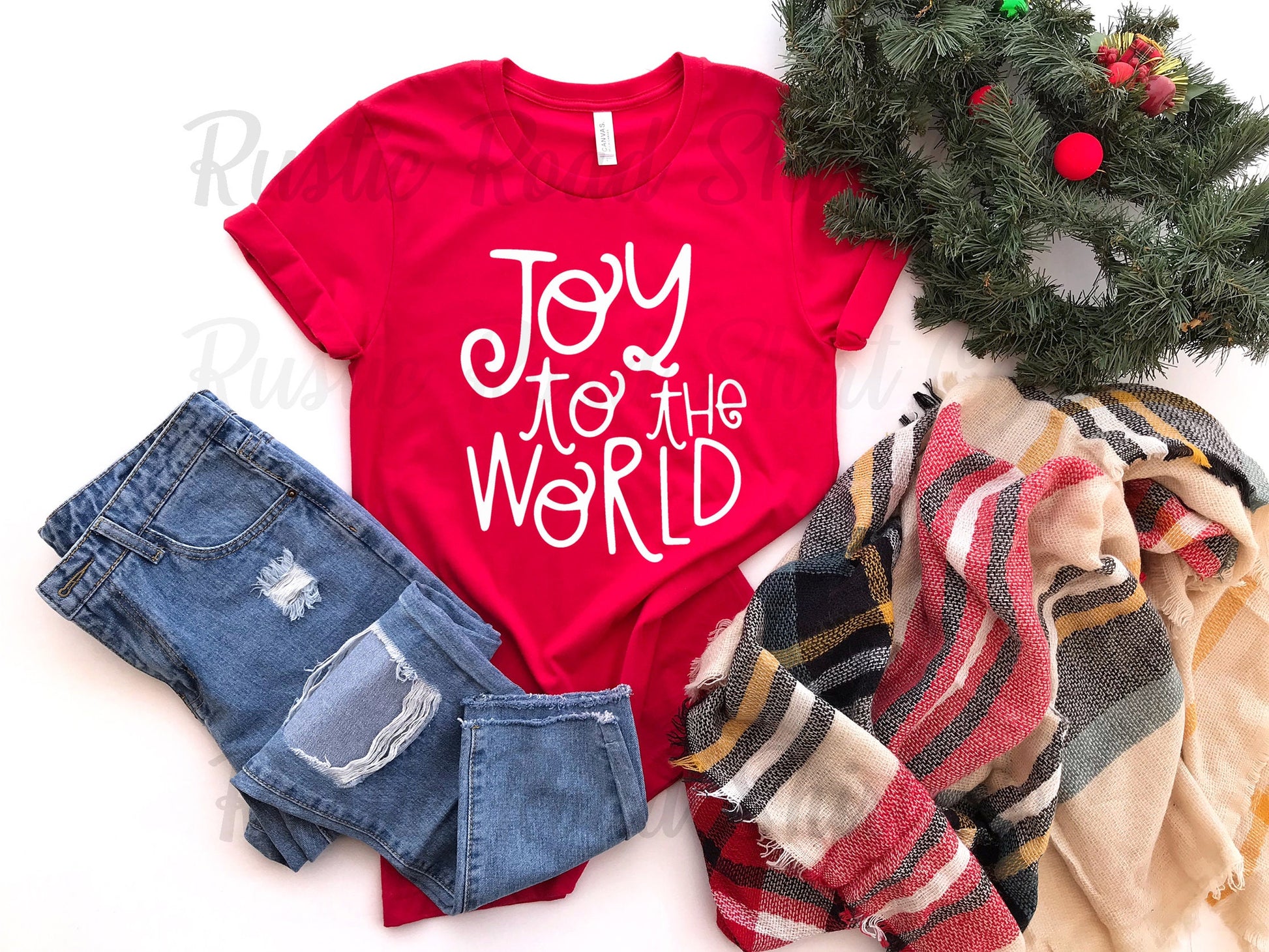 Christmas Shirt, Christian Christmas Shirt, Women's Christmas Shirt, Joy to the World Shirt, Holiday Shirt, Family Christmas Shirt