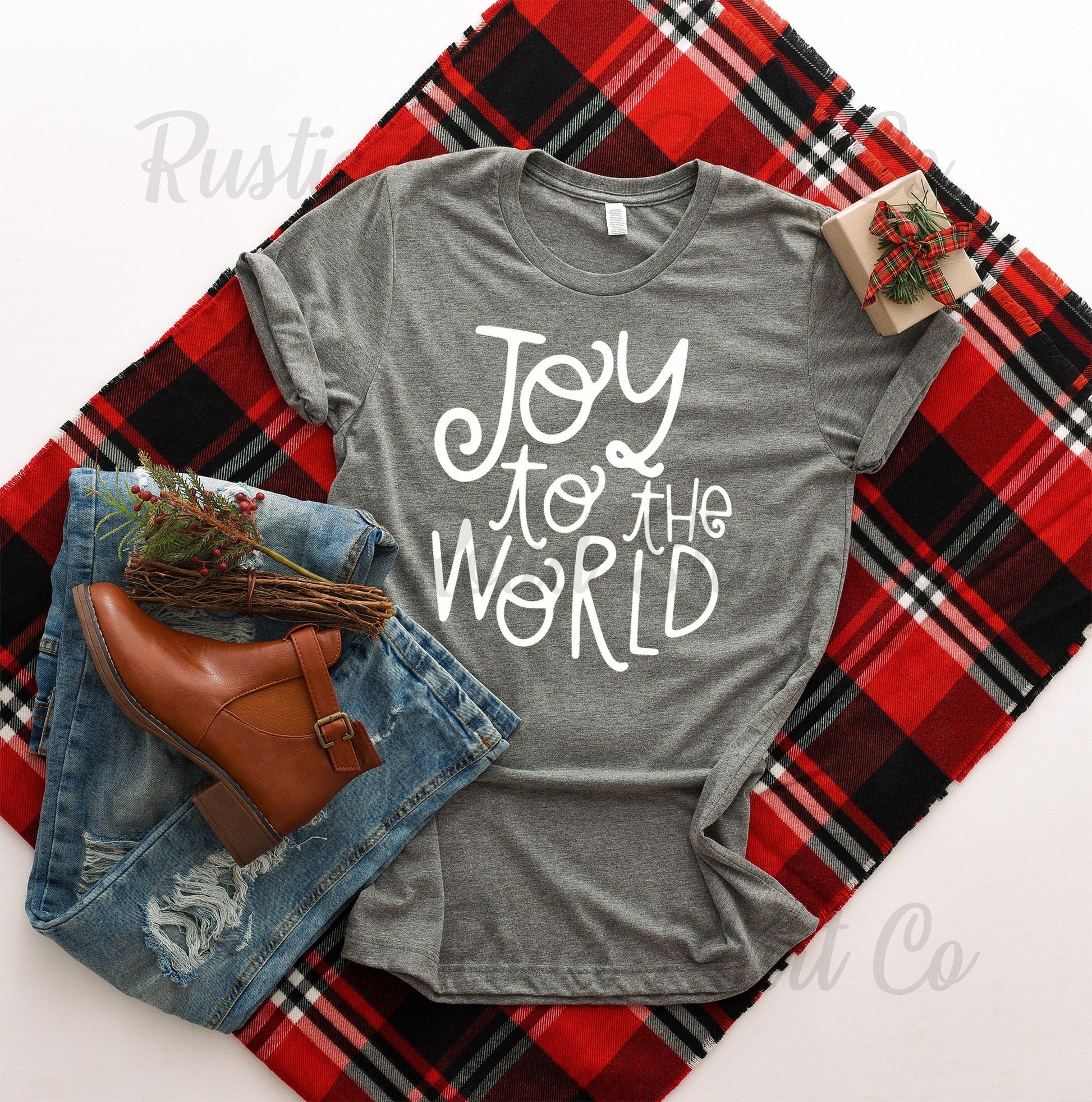 Christmas Shirt, Christian Christmas Shirt, Women's Christmas Shirt, Joy to the World Shirt, Holiday Shirt, Family Christmas Shirt