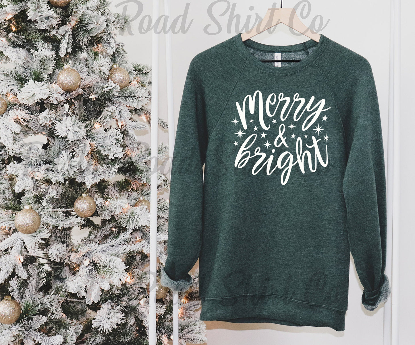 Merry and Bright Sweatshirt, Christmas Sweatshirt, Toddler Christmas Shirt, Women's Christmas Sweater, Family Christmas Sweatshirt