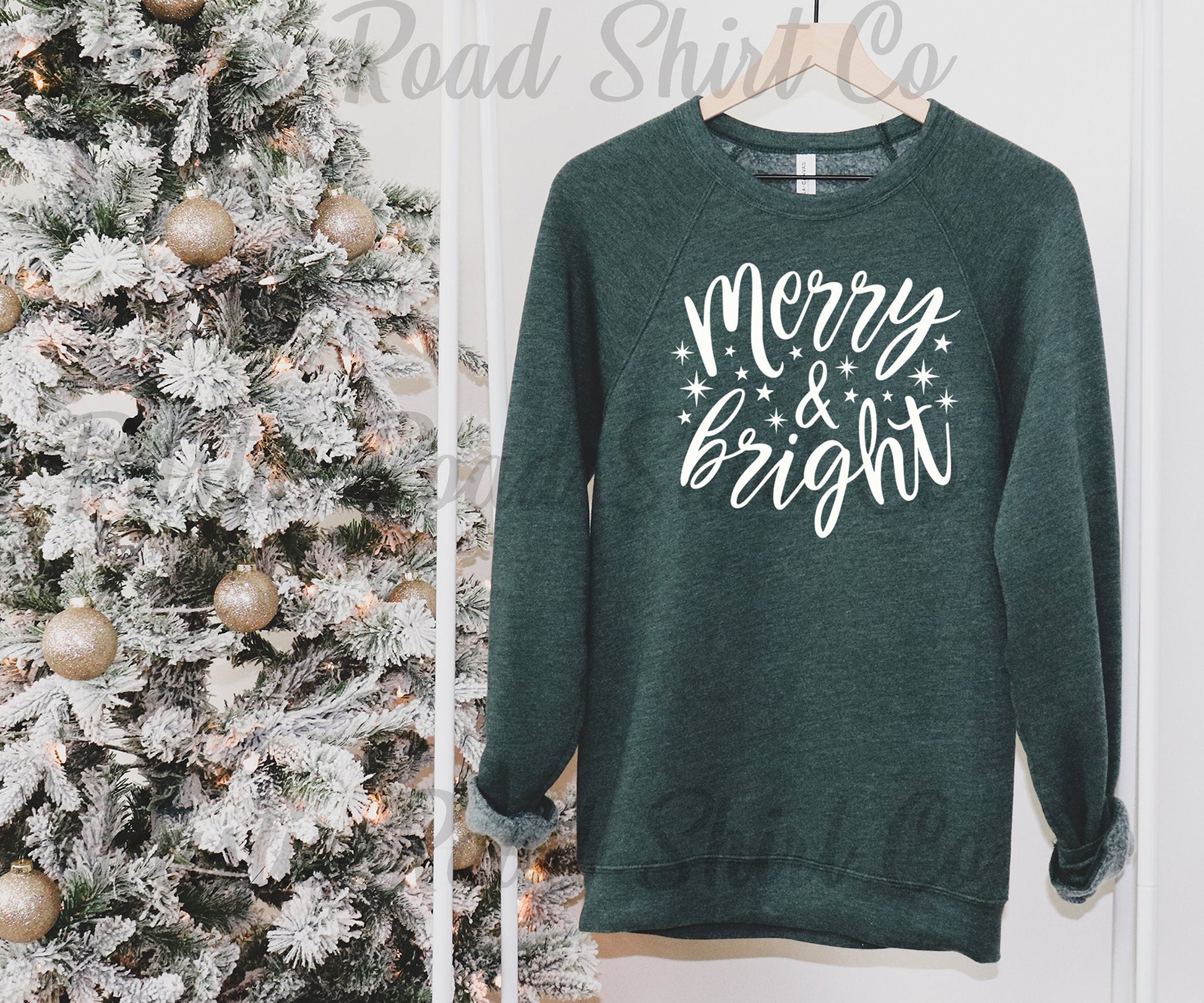 Merry and Bright Sweatshirt, Christmas Sweatshirt, Toddler Christmas Shirt, Women's Christmas Sweater, Family Christmas Sweatshirt