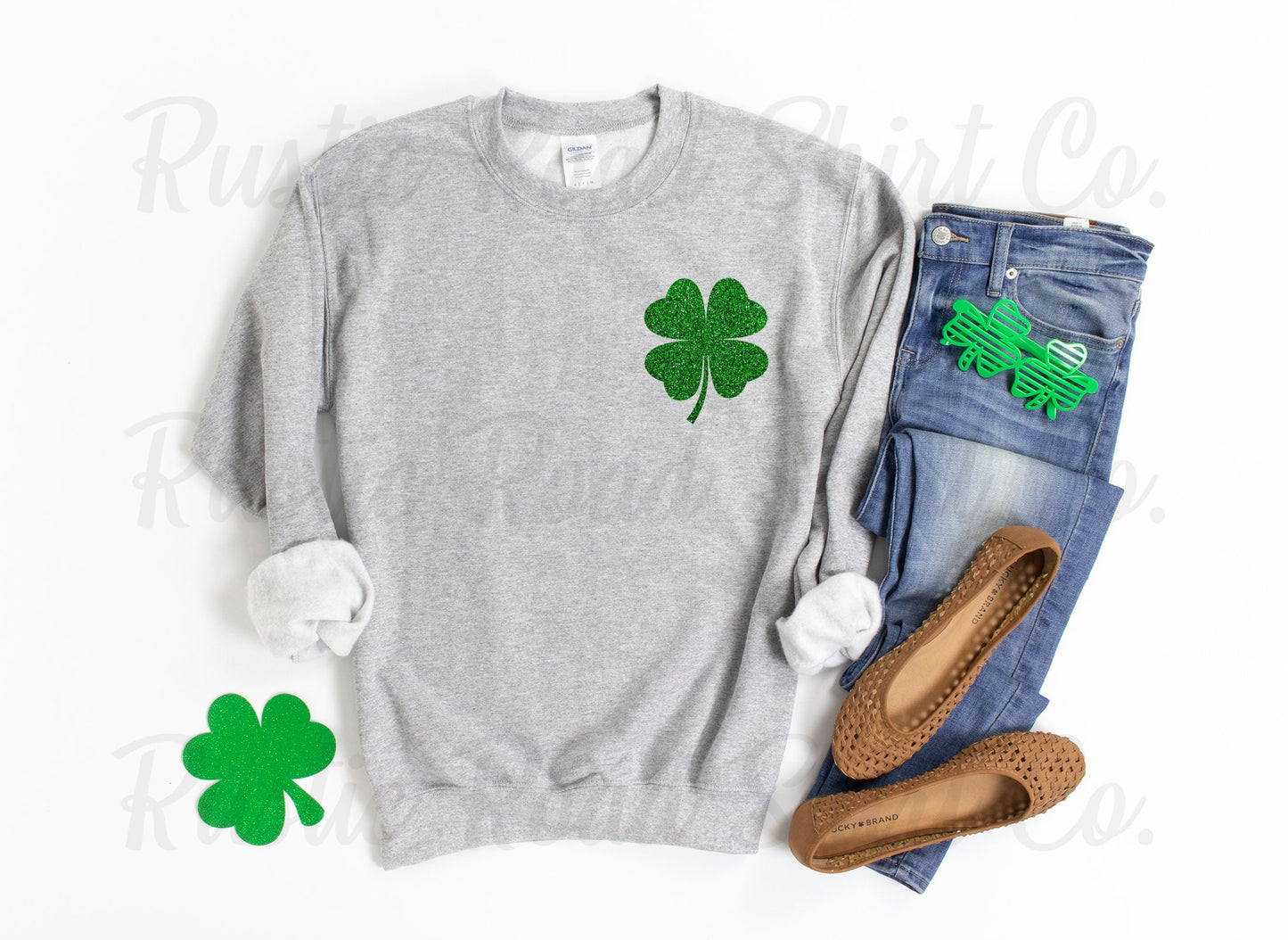 St Patricks Day Sweatshirt, Women's St Patricks Day Shirt, Glitter Shamrock Shirt, Irish Sweatshirt, St Pattys Day Sweatshirt
