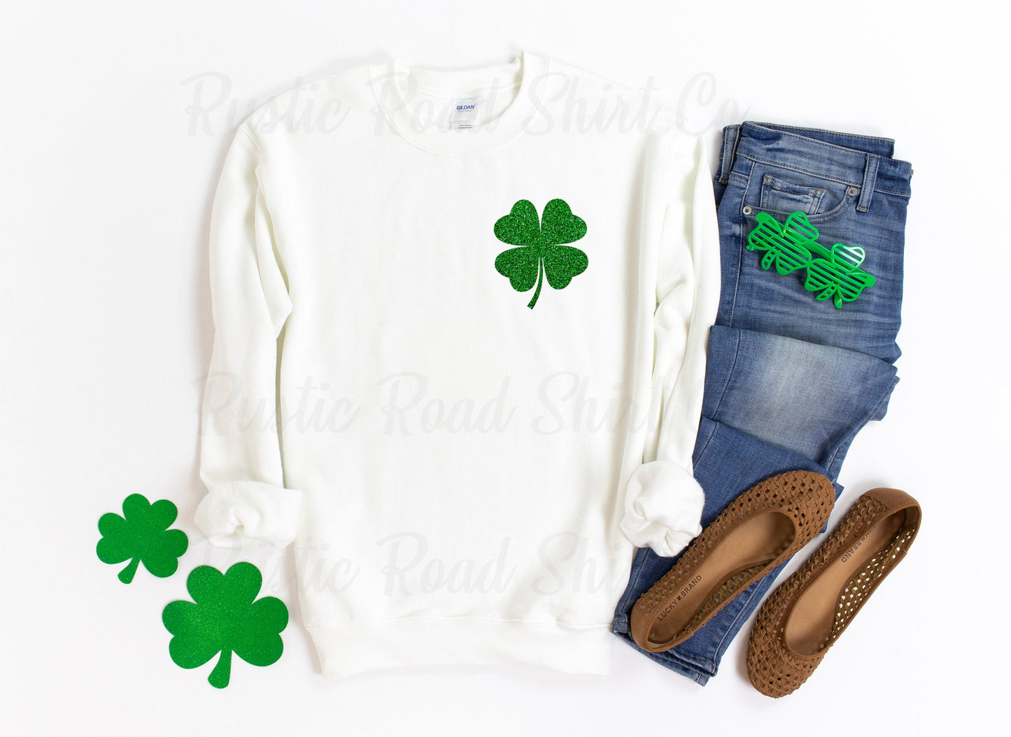 St Patricks Day Sweatshirt, Women's St Patricks Day Shirt, Glitter Shamrock Shirt, Irish Sweatshirt, St Pattys Day Sweatshirt
