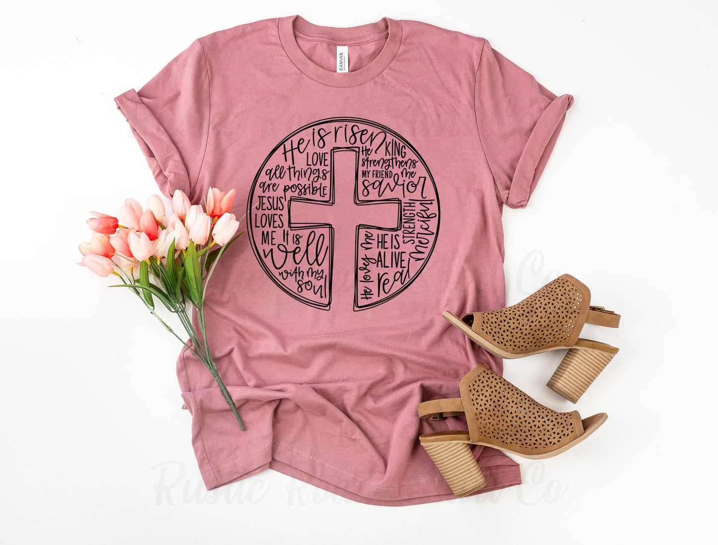 Religious Easter Shirt, Women's Easter Shirt, Matching Family Easter Shirts, Happy Easter Shirt, He is Risen Shirt 95