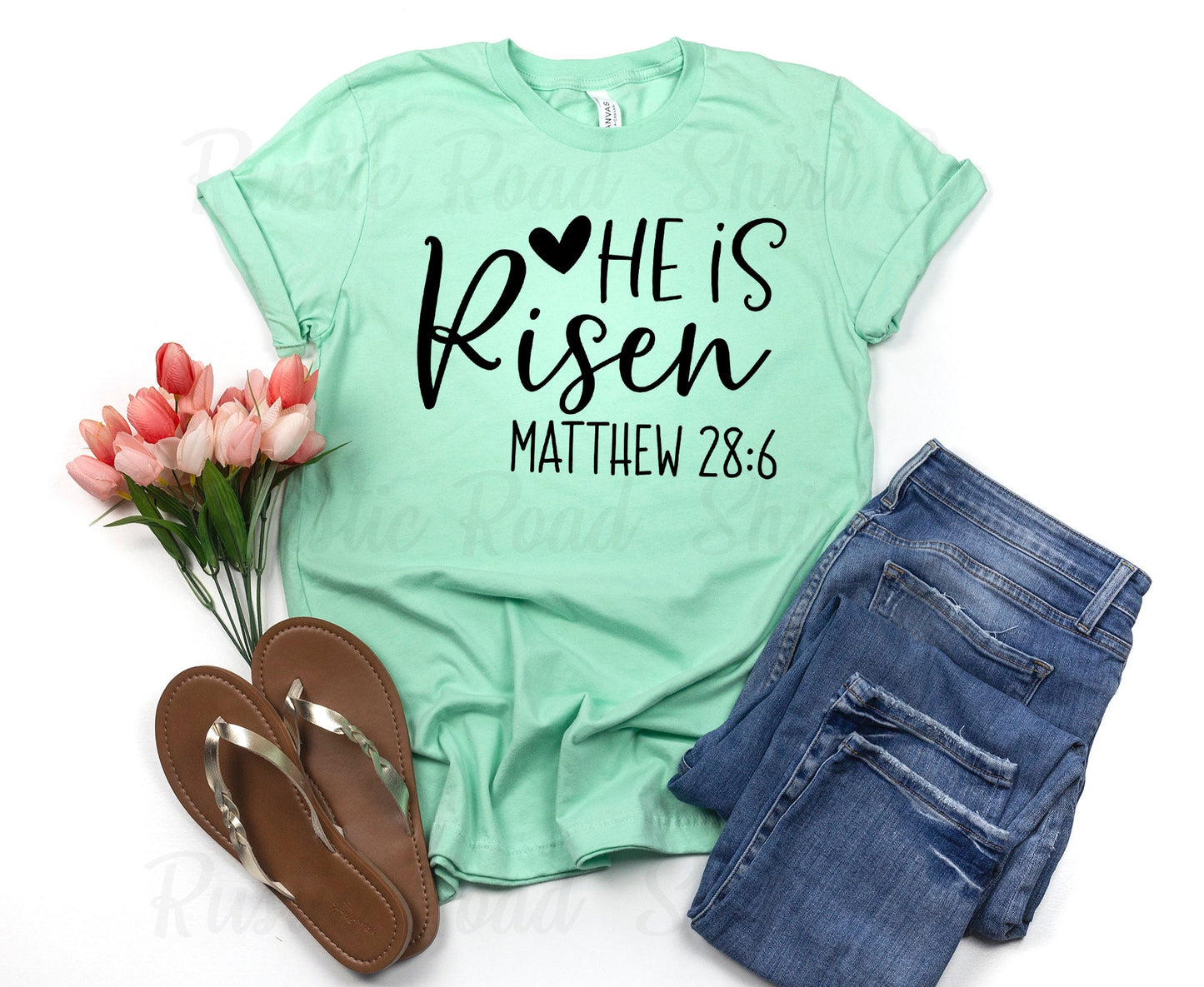 Religious Easter Shirt, Women's Easter Shirt, Matching Family Easter Shirts, Happy Easter Shirt, He is Risen Shirt 109