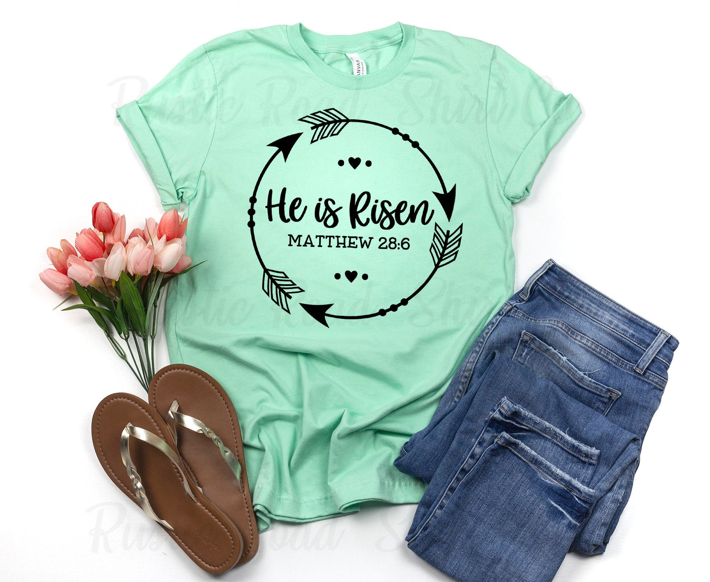 Religious Easter Shirt, Women's Easter Shirt, Matching Family Easter Shirts, Happy Easter Shirt, He is Risen Shirt 107