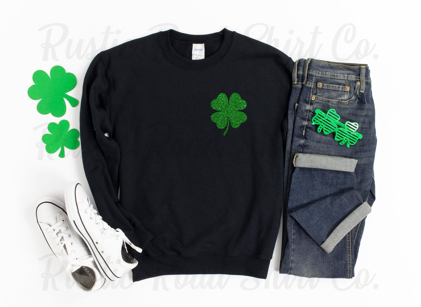St Patricks Day Sweatshirt, Women's St Patricks Day Shirt, Glitter Shamrock Shirt, Irish Sweatshirt, St Pattys Day Sweatshirt