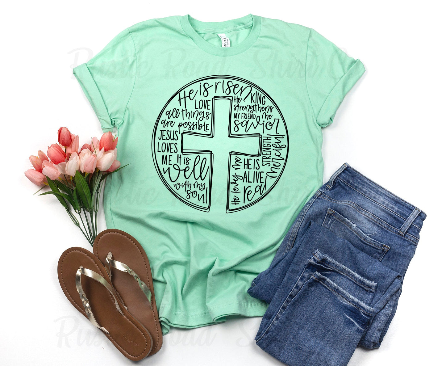 Religious Easter Shirt, Women's Easter Shirt, Matching Family Easter Shirts, Happy Easter Shirt, He is Risen Shirt 95