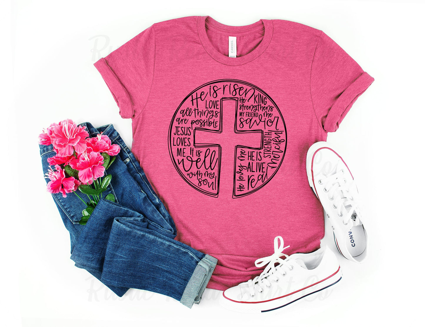 Religious Easter Shirt, Women's Easter Shirt, Matching Family Easter Shirts, Happy Easter Shirt, He is Risen Shirt 95