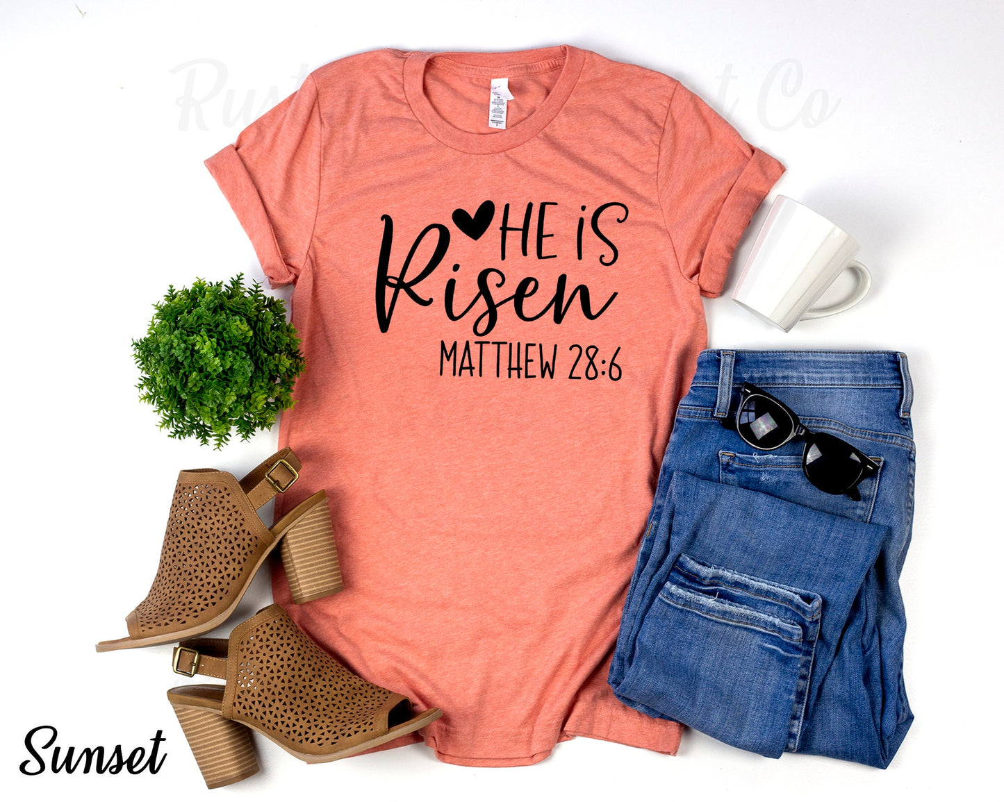 Religious Easter Shirt, Women's Easter Shirt, Matching Family Easter Shirts, Happy Easter Shirt, He is Risen Shirt 109
