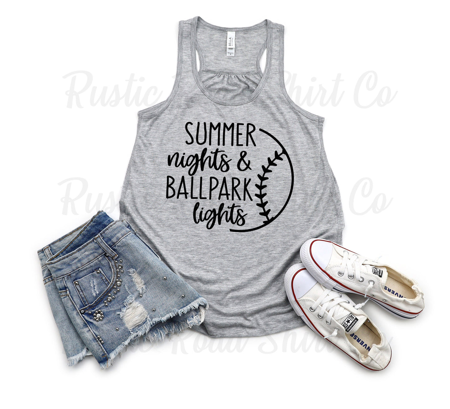 Baseball Shirt, Ballpark Lights Shirt, Softball Mom Tank Top, Softball Mama Shirt, Custom Baseball Tank Top