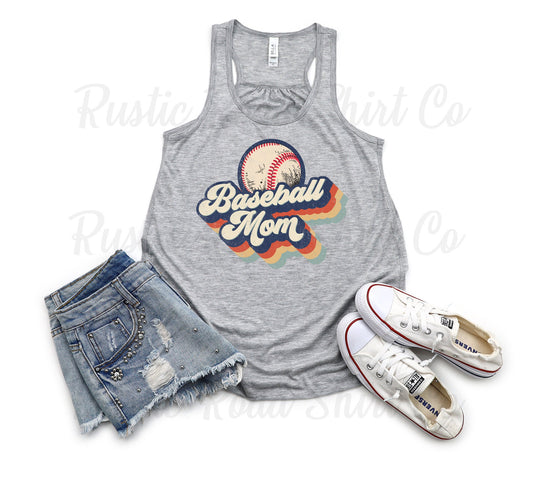 Baseball Mom Tank Top, Baseball Mama Shirt, Softball Mom Tank Top, Softball Mama Shirt, Custom Baseball Tank Top