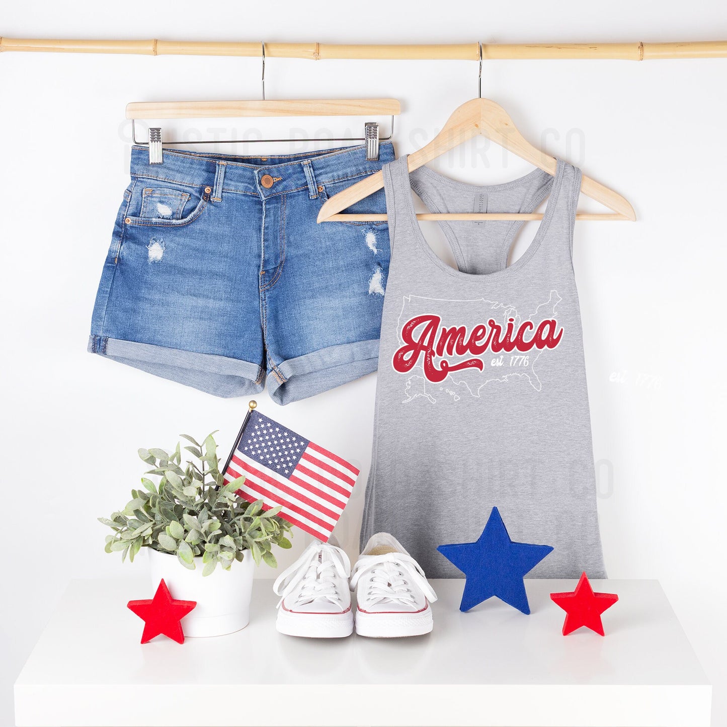 4th of July Tank Top, Women's Fourth of July Shirt, Patriotic Tank Top, USA Tank Top
