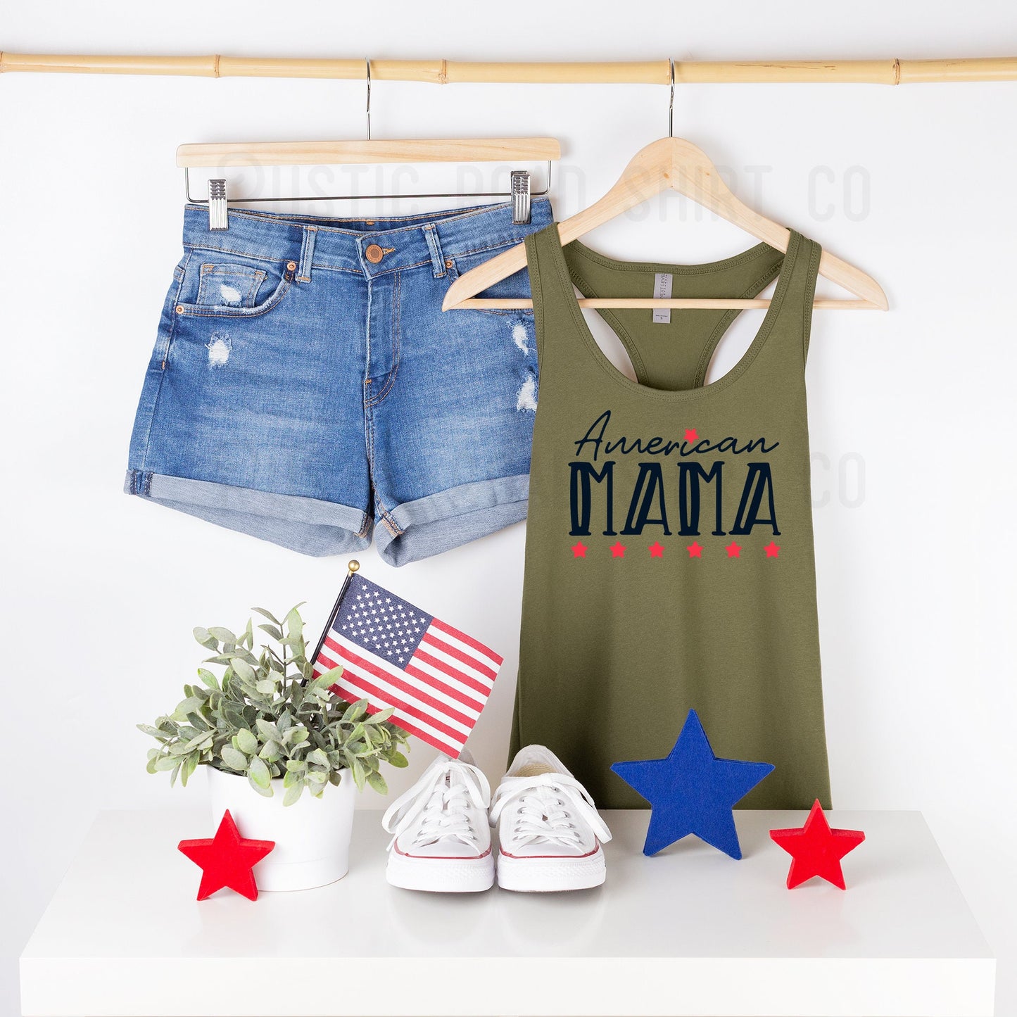 American Mama Tank, 4th of July Tank Top, Women's Fourth of July Shirt, Patriotic Tank Top, USA Tank Top