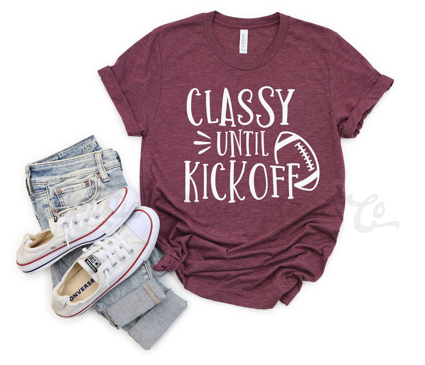 Football Shirt - Football Mom Shirt - Classy Until Kickoff - Football Shirts - Football Tee Shirt - Football T-shirt