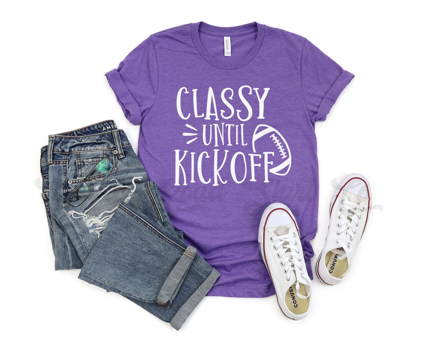 Football Shirt - Football Mom Shirt - Classy Until Kickoff - Football Shirts - Football Tee Shirt - Football T-shirt