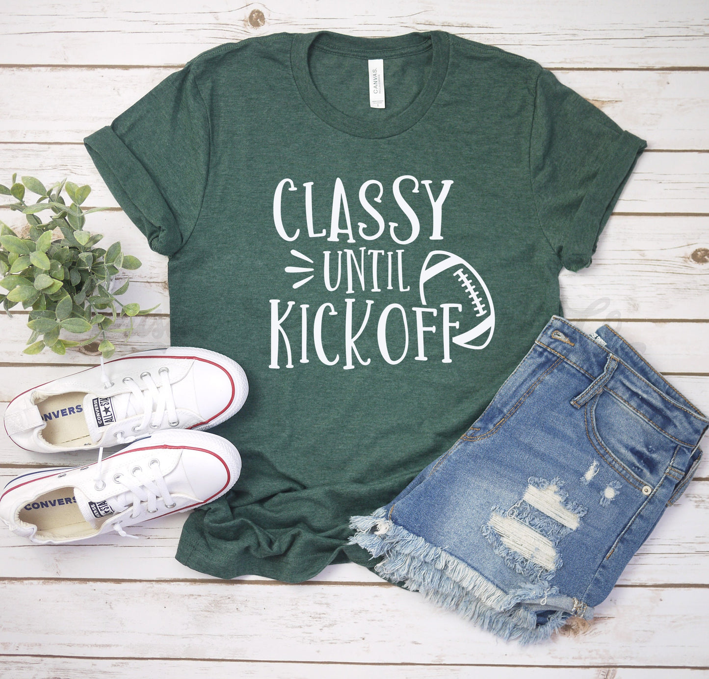 Football Shirt - Football Mom Shirt - Classy Until Kickoff - Football Shirts - Football Tee Shirt - Football T-shirt