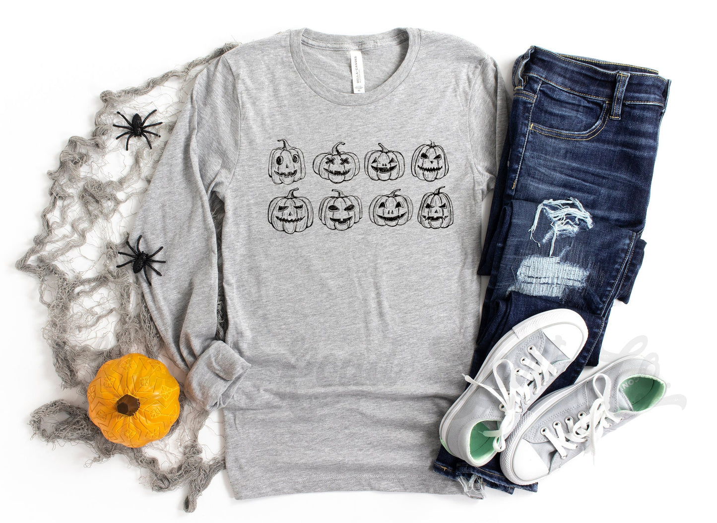 Pumpkin Face Shirt, Halloween Shirt, Halloween Women's Shirt, Skeleton Halloween Shirt, Matching Halloween Shirt