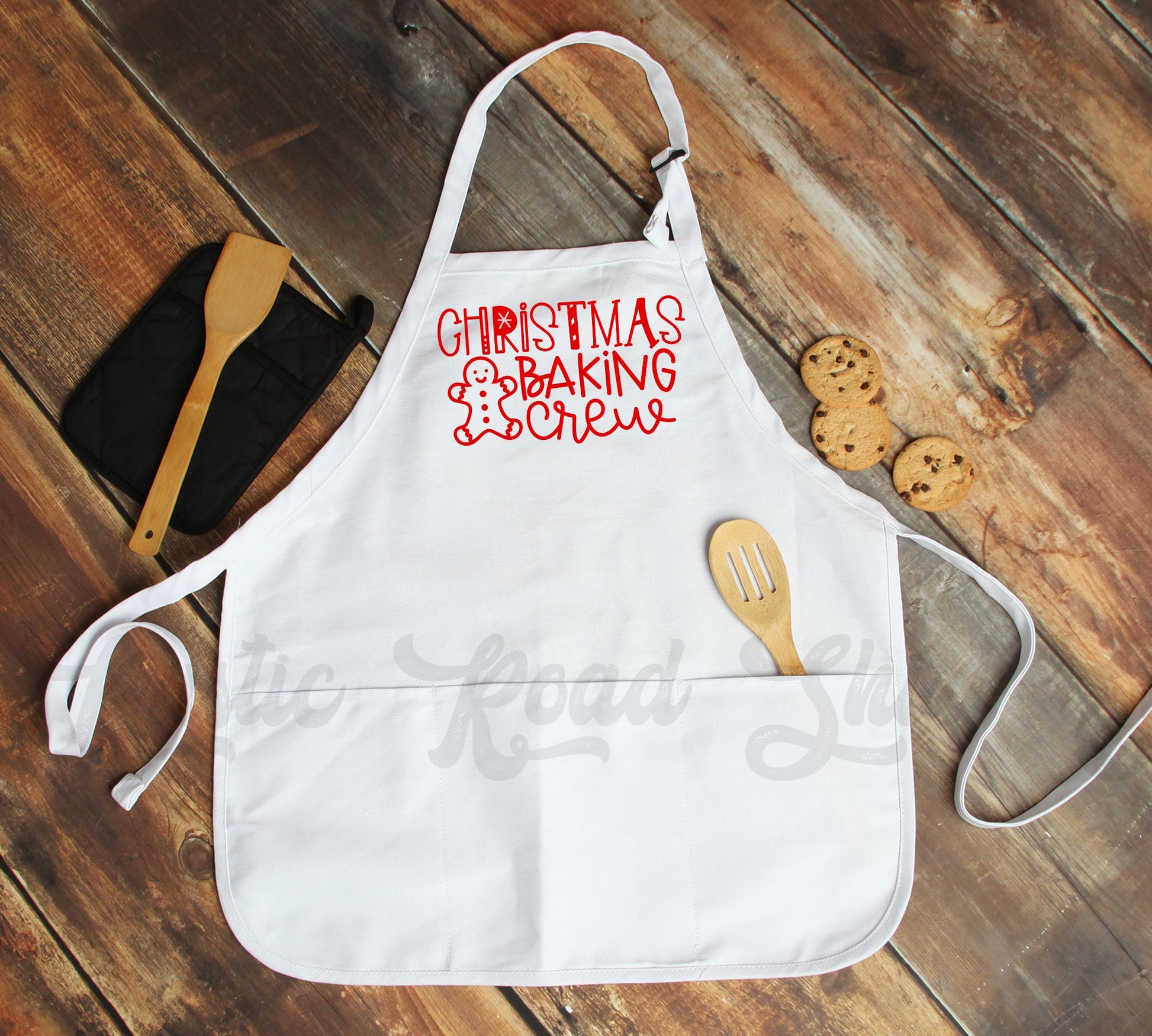 Baking Crew Apron, Christmas Baking Apron, Christmas Cookie Apron, Christmas Apron, Baking Apron, Apron for Christmas, Personalized Apron