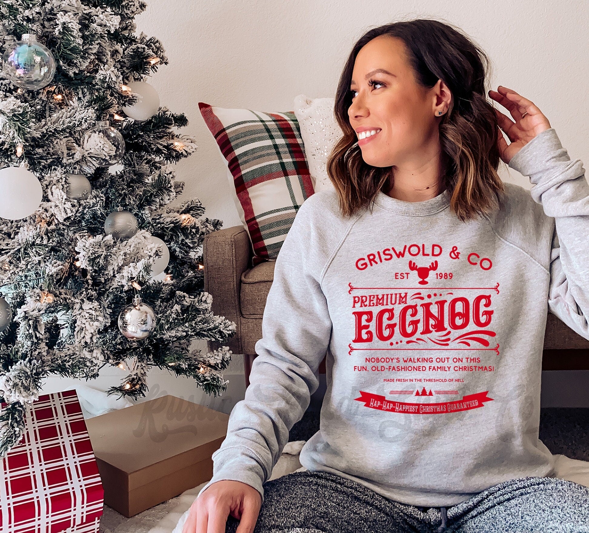 Family Vacation Christmas Sweatshirt, Eggnog Sweatshirt, Christmas Sweatshirt, Holiday Sweater Party, Women's Christmas Sweater