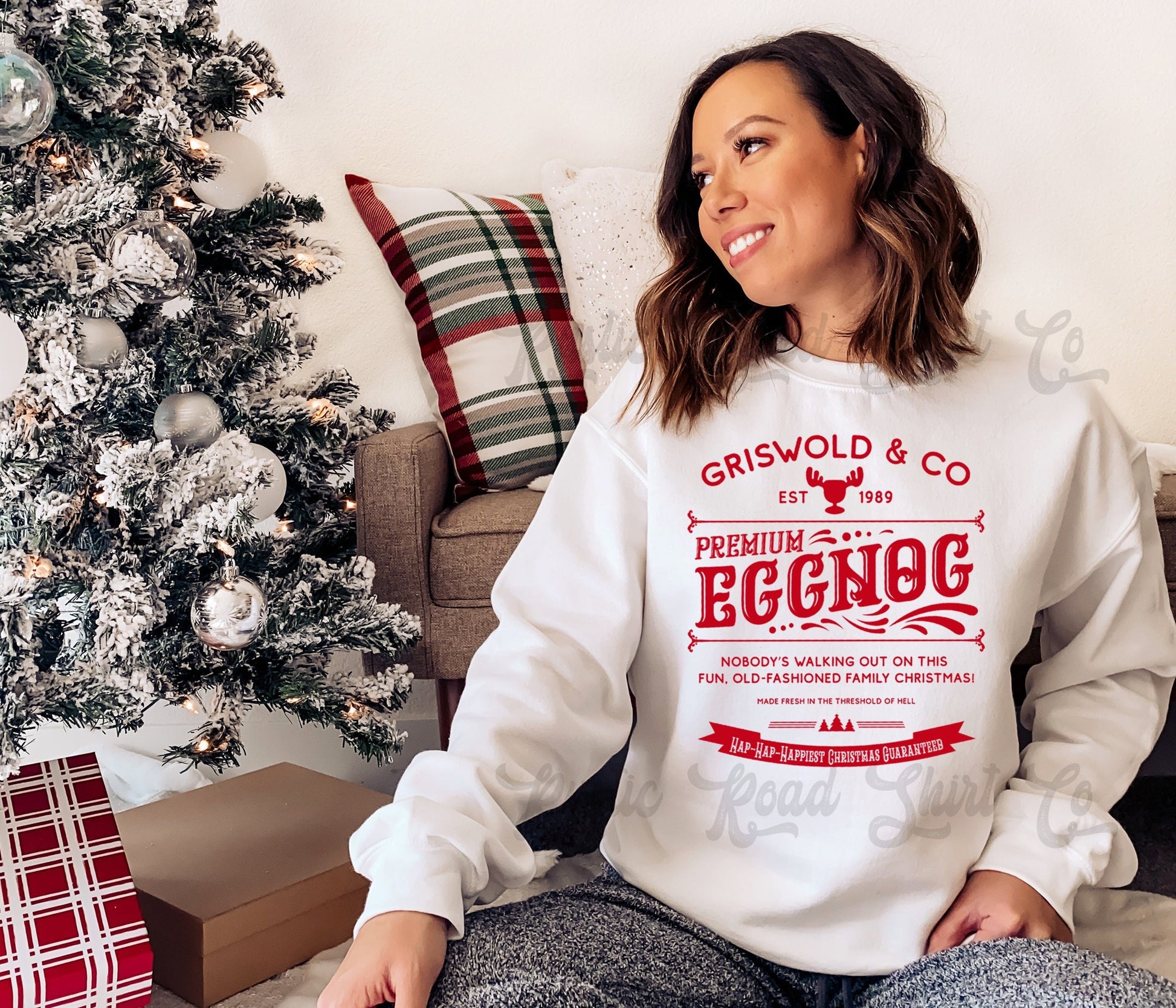 Family Vacation Christmas Sweatshirt, Eggnog Sweatshirt, Christmas Sweatshirt, Holiday Sweater Party, Women's Christmas Sweater