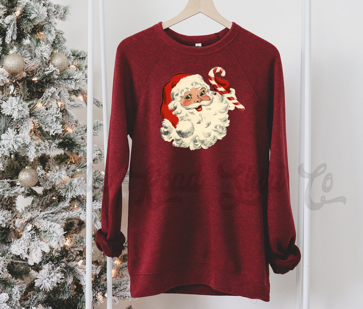 Retro Santa Sweatshirt, Christmas Sweatshirt, Christian Sweatshirt, Holiday Sweater Party, Women's Christmas Sweater