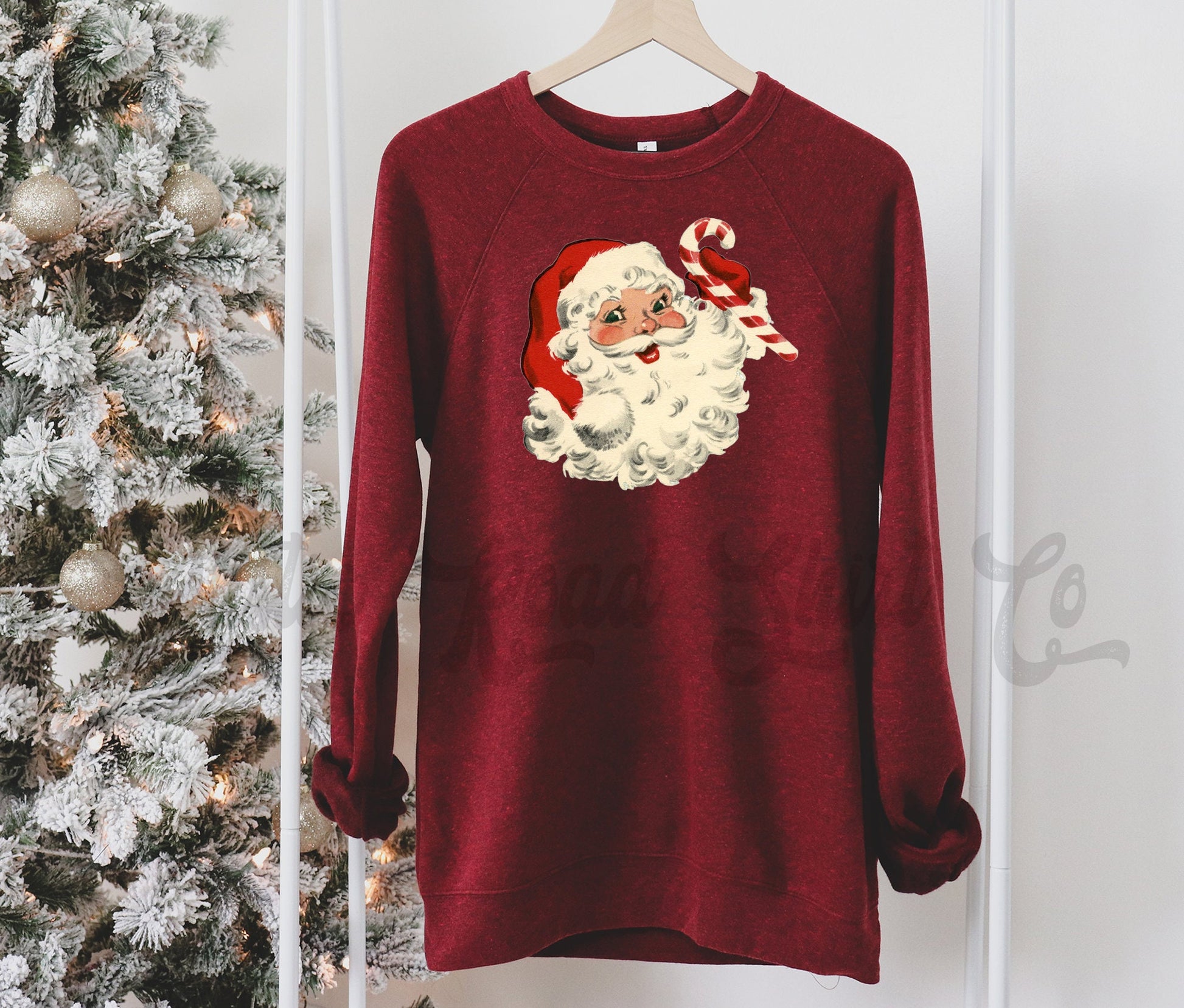 Retro Santa Sweatshirt, Christmas Sweatshirt, Christian Sweatshirt, Holiday Sweater Party, Women's Christmas Sweater