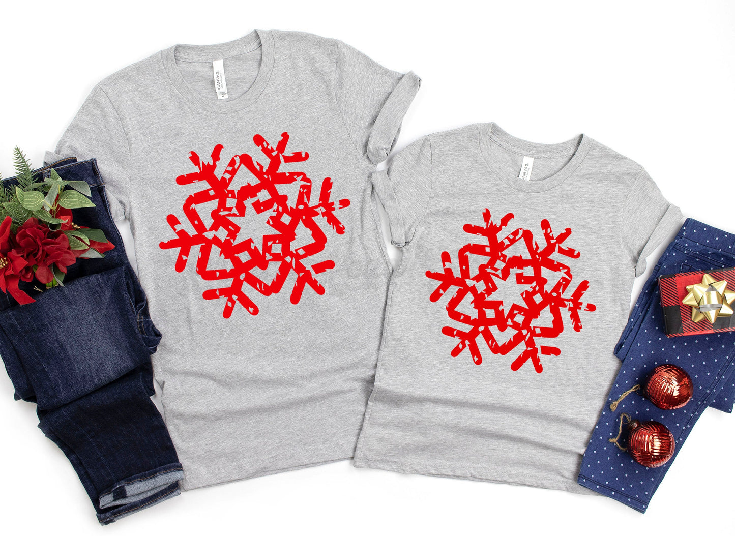 Snowflake Shirt, Plaid Snowflake Shirt, Christmas Shirt, Christmas Party Shirt, Family Christmas Shirts
