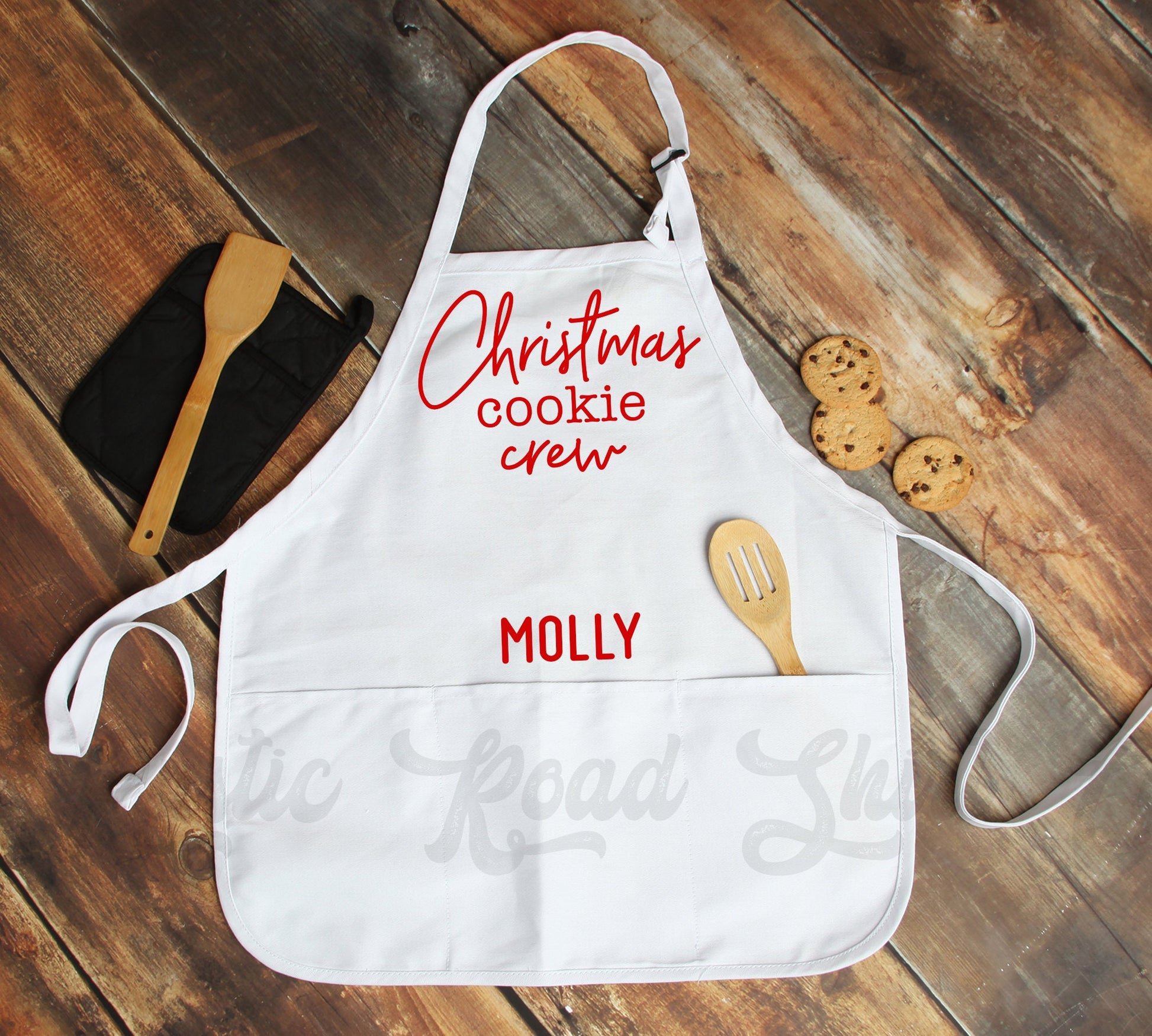 Baking Crew Apron, Christmas Baking Apron, Christmas Cookie Apron, Christmas Apron, Baking Apron, Apron for Christmas, Personalized Apron