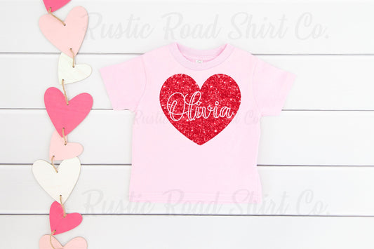 Toddler Valentine Shirt, Girl Valentine Shirt, Baby Valentine Outfit, XOXO Shirt, Kids Valentines Outfit, Valentines Name Shirt