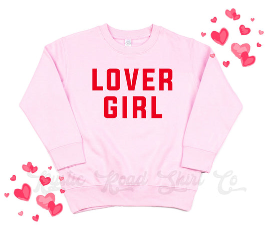 Lover Girl Shirt, Valentine Sweater, Valentine Sweatshirt, Boy Valentine Outfit, Girl Valentine Outfit, First Valentines Day