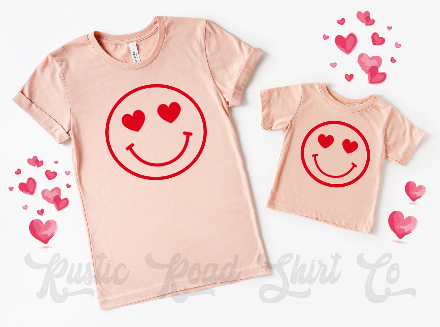 Smiley Face Valentines Shirt, Matching Valentines Shirts, First Valentines Day, Valentines Day Shirt, Girl Valentine Shirt, Mom Valentine