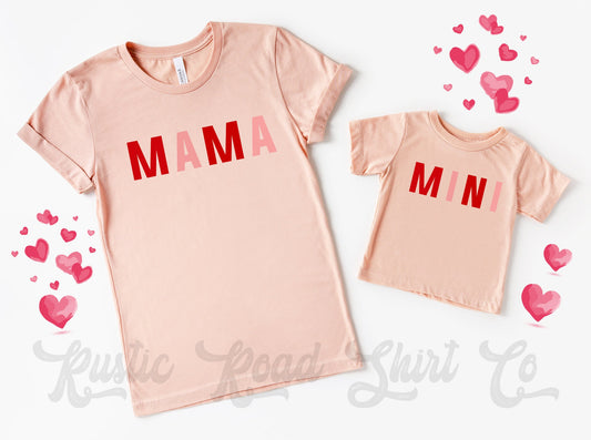 Mama Mini Valentine Shirt, Matching Valentines Shirts, First Valentines Day, Valentines Day Shirt, Girl Valentine Shirt, Mom Valentine