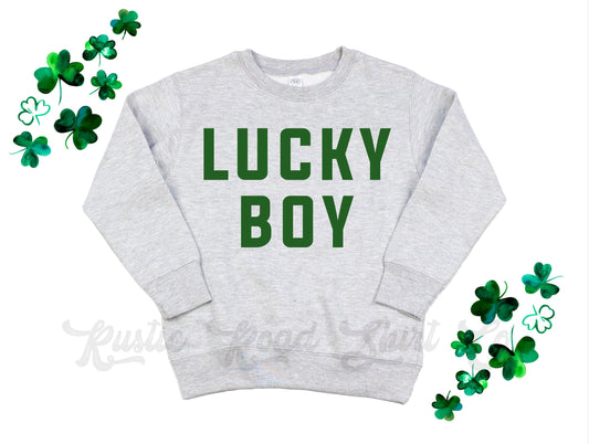 Lucky Boy Sweatshirt, St Patricks Day Sweatshirt, Kids St Patricks Day Shirt, St Paddys Day Shirt, Toddler St Patricks Day Shirt