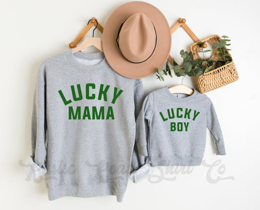 Matching St Patrick’s Day Sweatshirts, Family St Patricks Day, Lucky Mama, Shamrock Shirt, Irish Sweatshirt, St Pattys Day Sweatshirt