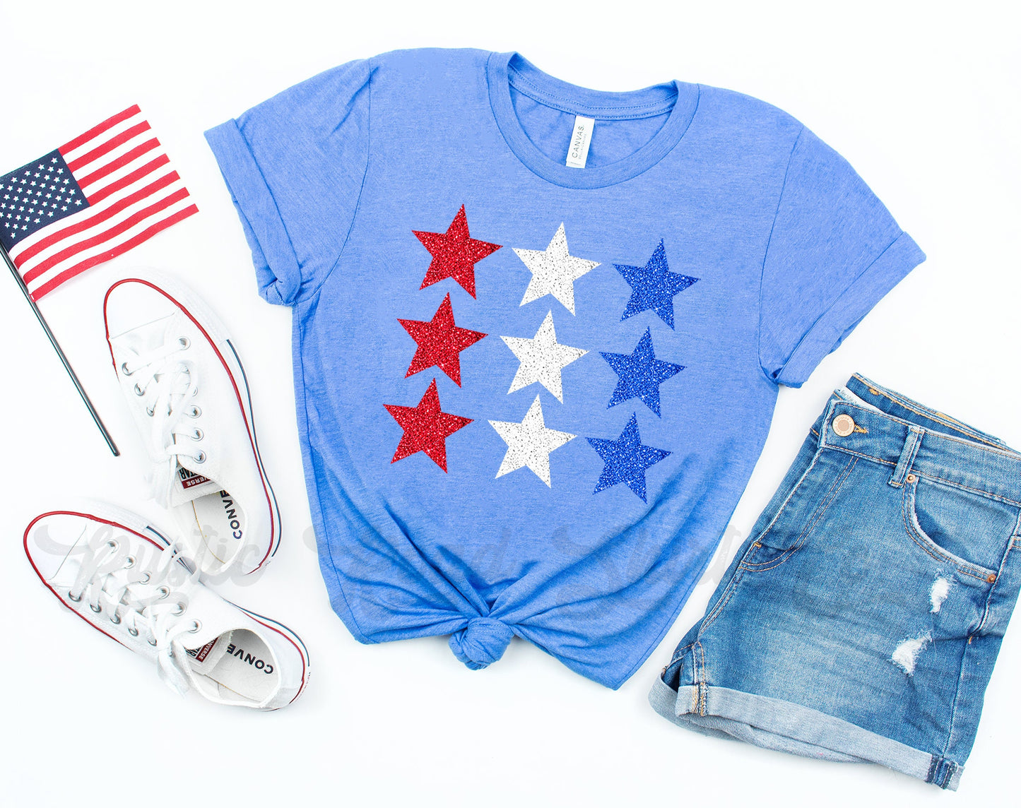 4th of July T-shirt, Ladies Patriotic Shirt, Independence Day T-shirt, Fourth of July Shirt, Bella Canvas T-shirt