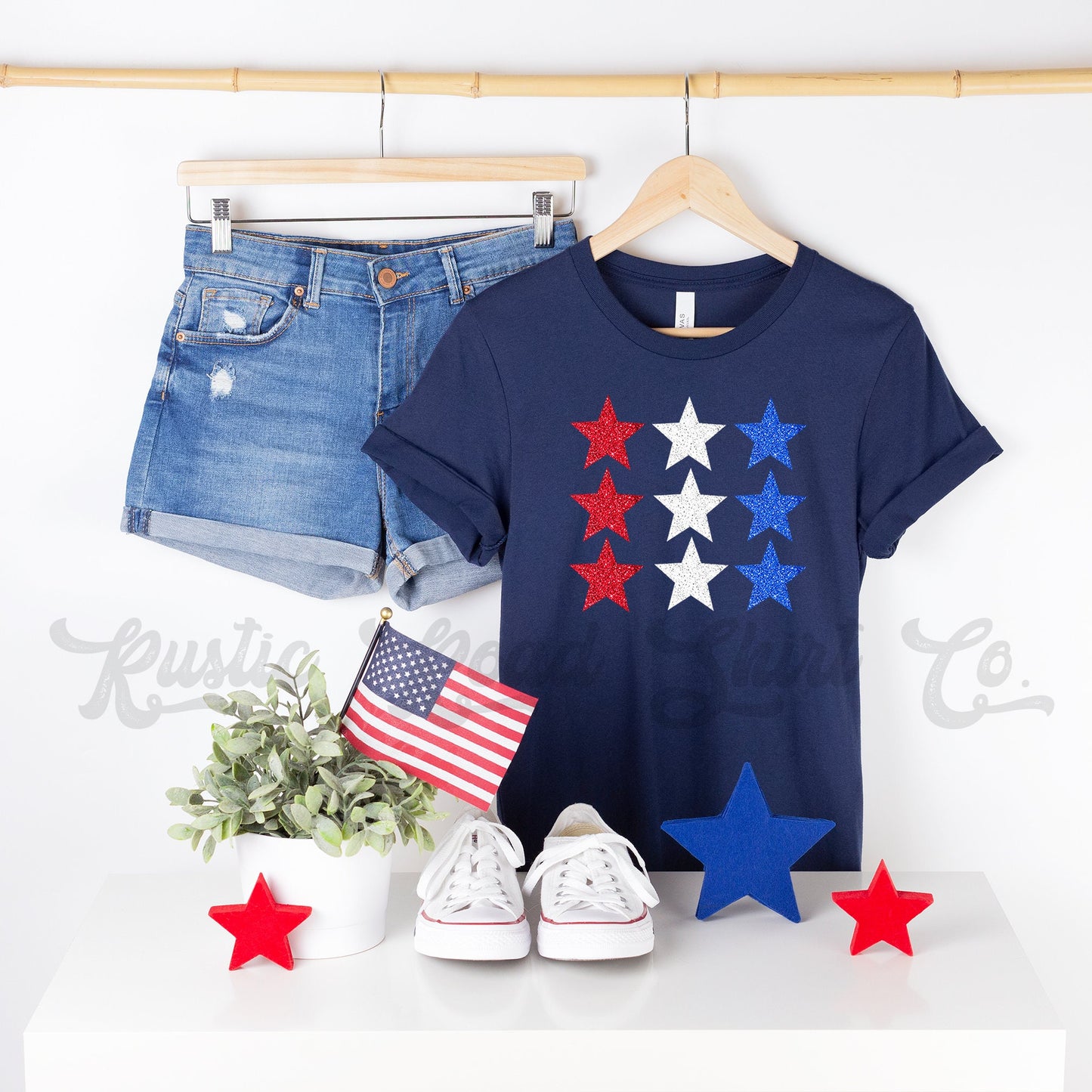4th of July T-shirt, Ladies Patriotic Shirt, Independence Day T-shirt, Fourth of July Shirt, Bella Canvas T-shirt