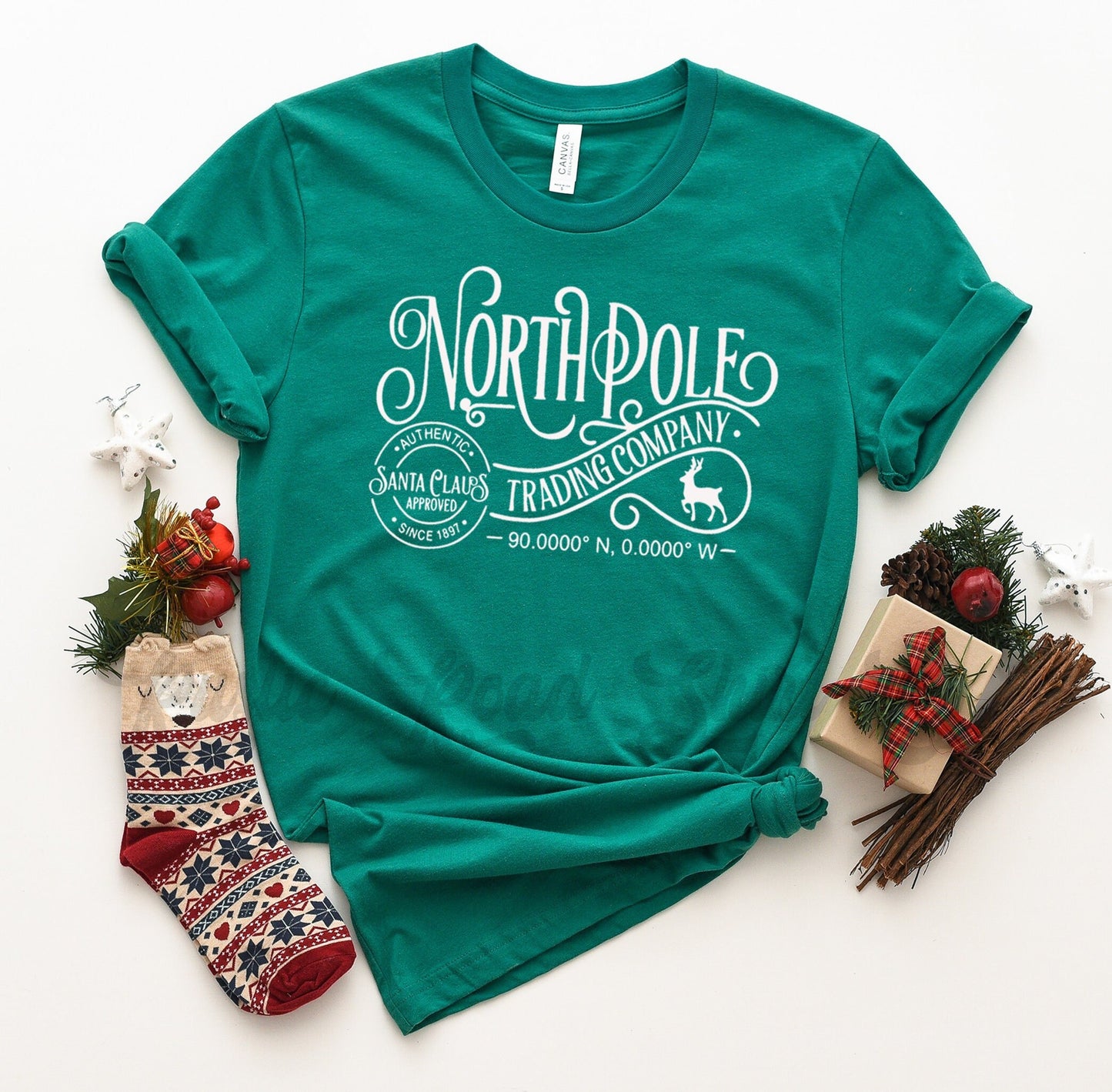 North Pole Trading Shirt, Matching Family Christmas Shirts, Christmas Tee, Holiday Shirt, Women's Christmas,