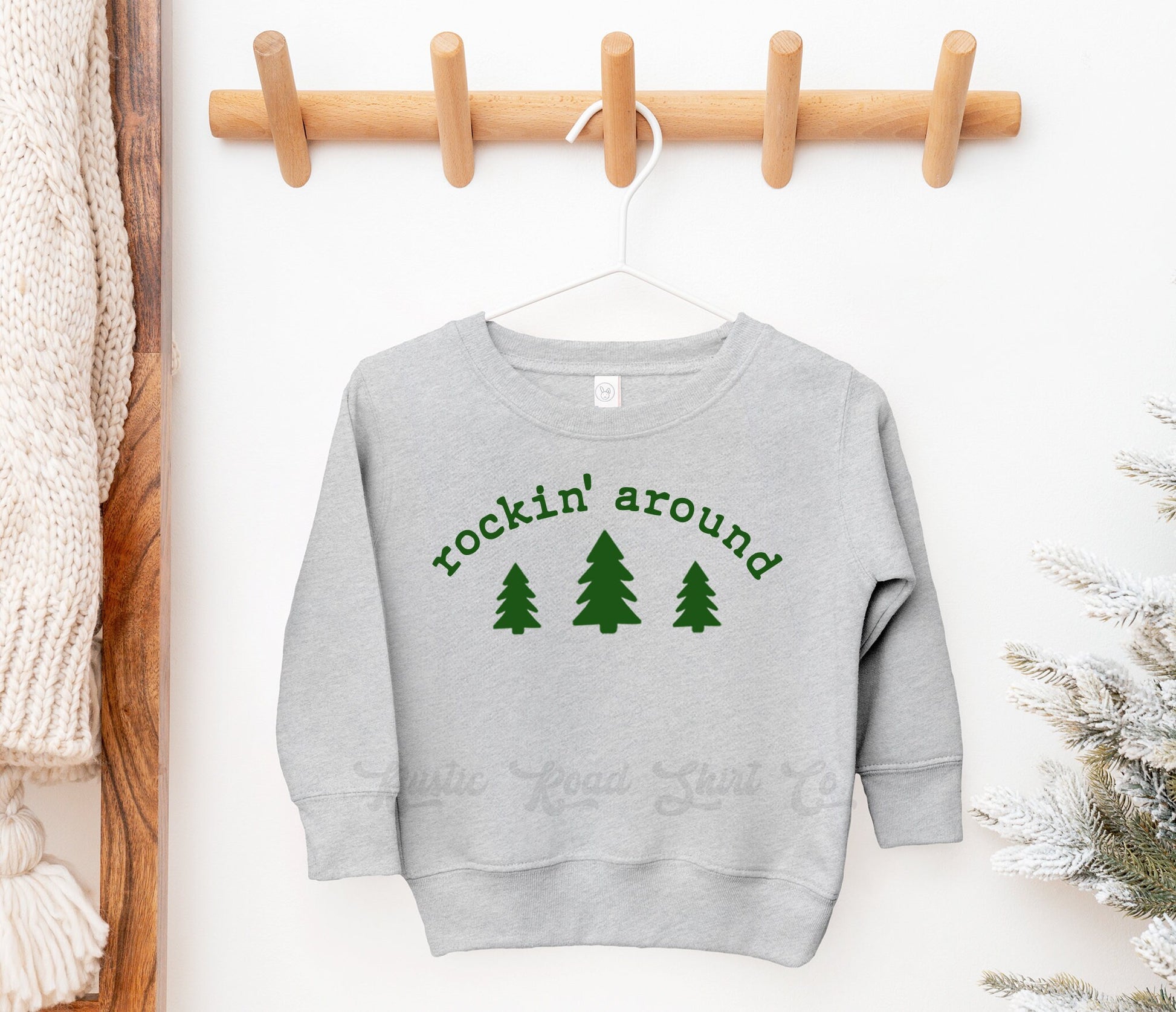 Rockin' Around Christmas Shirt, Family Christmas Sweatshirts, Toddler Christmas Sweatshirt, Kids Christmas Sweatshirt