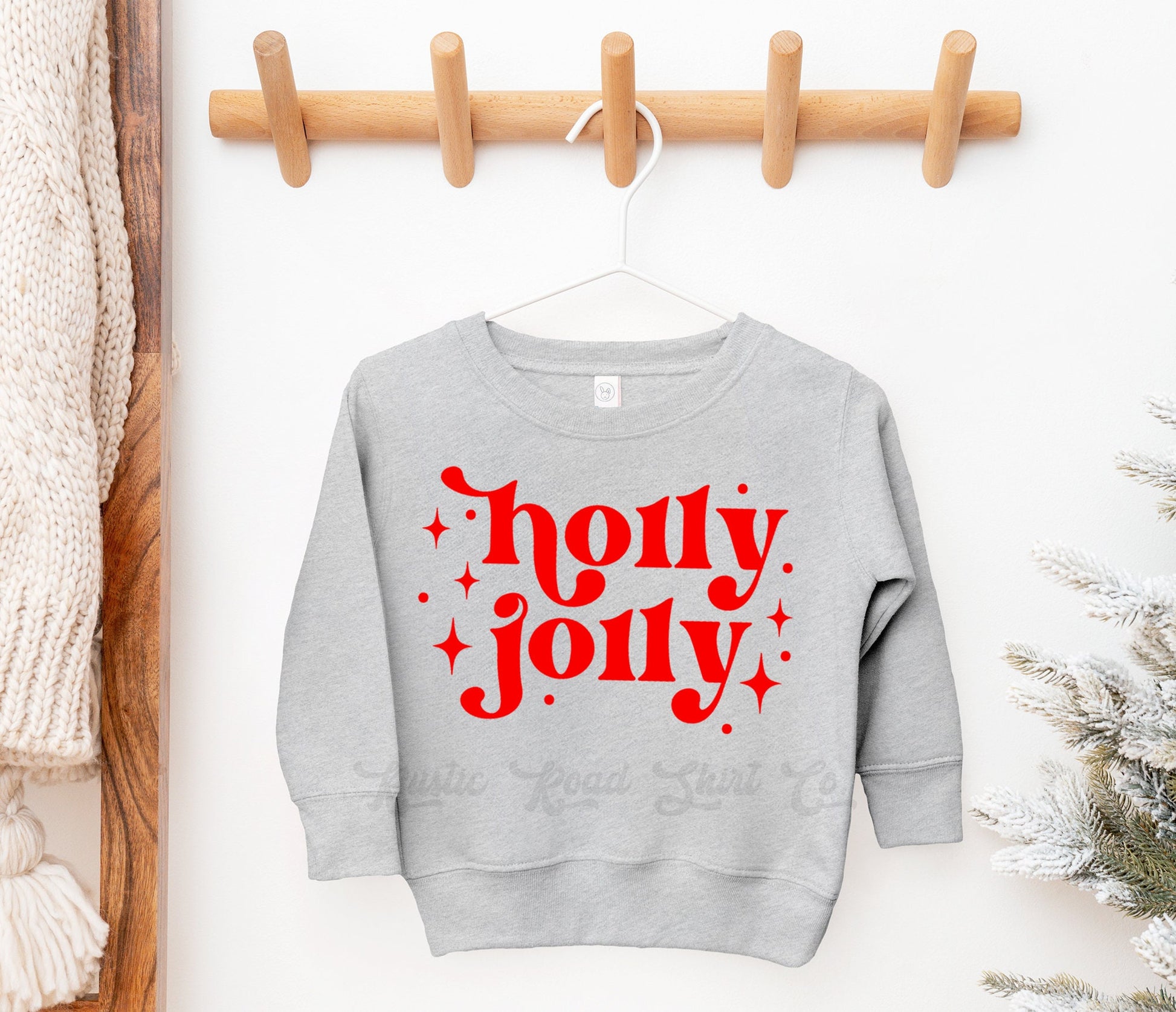 Holly Jolly Sweatshirt, Kids Christmas Shirt, Toddler Christmas Shirt, Christmas Tree Farm Shirt, Matching Family Christmas Shirts